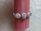 Kazuri Stretch Ceramic Beaded Bracelet, Pink and White Kazuri Beads with Crystal Clear Spacers product 2